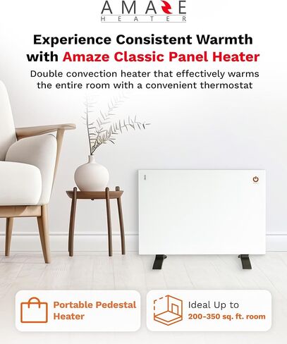 Amaze MINI 250Watt - Wall Mount Room Space Heater Panel - Electric Convection Room Heater – AH250USM in Saudi Arabia