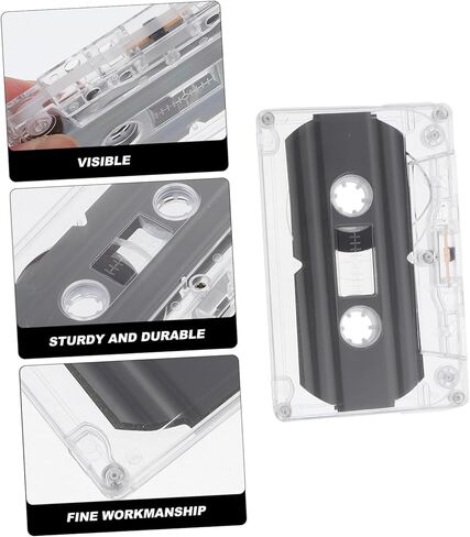 DOITOOL 2pcs Blank Audio Cassette Tapes with Transparent Vintage Design Low-Noise Recording Supply for Music in Kuwait
