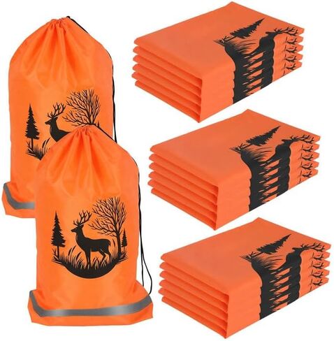 Hunting Game Bags with Reflective Strips Reusable Deer Game Bags 20" x 30" Drawstring Hunting Meat Bag for Elk Caribou Deer in Saudi Arabia