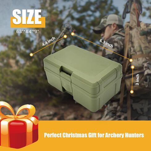 صندوق تخزين عريض الرأس، حافظة رؤوس عريضة، منظم أطراف أسهم خارجية لملحقات القوس المركب والقوس والنشاب - يحمل 18 قطعة من الرؤوس العريضة (العلبة فقط) in Kuwait