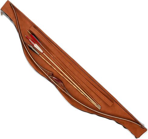 Archery Traditional Bow Bag 60 Inch Recurve Bow Case Leather Bow Storage Bag for Longbow Horse Bow in Saudi Arabia