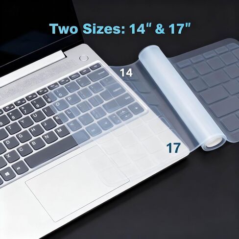 2PCS Universal Silicone Keyboard Film for 12-17 Inches Laptops – Waterproof & Dustproof Protective Covers for Laptop Keyboards (Clear,15-17 Inch) in Saudi Arabia