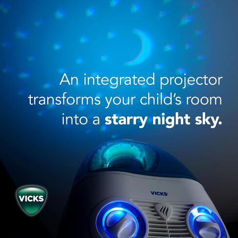 Vicks Starry Night Cool Moisture Humidifier with Projector & VapoPad Scent Pad Heater, Pink in Saudi Arabia