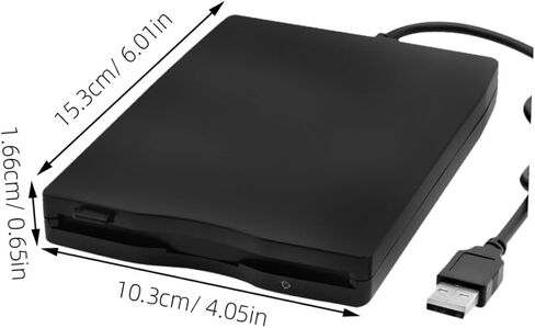 USB External Floppy Disk Drive Portable Compact USB Floppy Disk Reader with Stable Data Transfer for Laptop and Desktop No Driver Needed Compatible with Multiple Operating Systems in Saudi Arabia