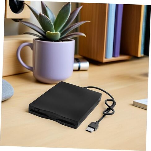 USB External Floppy Disk Drive Portable Compact USB Floppy Disk Reader with Stable Data Transfer for Laptop and Desktop No Driver Needed Compatible with Multiple Operating Systems in Saudi Arabia