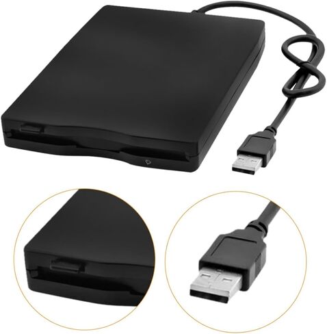 USB External Floppy Disk Drive Portable Compact USB Floppy Disk Reader with Stable Data Transfer for Laptop and Desktop No Driver Needed Compatible with Multiple Operating Systems in Saudi Arabia