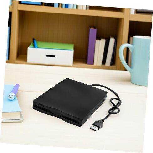 USB External Floppy Disk Drive Portable Compact USB Floppy Disk Reader with Stable Data Transfer for Laptop and Desktop No Driver Needed Compatible with Multiple Operating Systems in Saudi Arabia