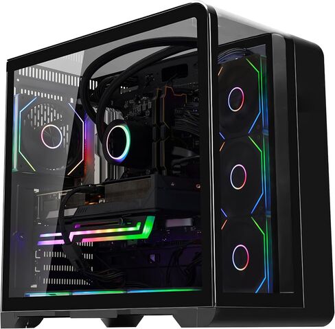 Curved Pannel Gaming PC - AMD Ryzen 7 9800X3D 8-Core 5.2 GHz- RTX 5070 12GB-32GB DDR5 6000MHZ RAM - 1TB PCIe + 2TB SATA SSD - WIFI &Bluetooth - RGB Fans- Windows 11 Pro Desktop Computer - Black in Saudi Arabia