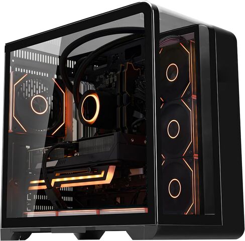 Curved Pannel Gaming PC - AMD Ryzen 7 9800X3D 8-Core 5.2 GHz- RTX 5070 12GB-32GB DDR5 6000MHZ RAM - 1TB PCIe + 2TB SATA SSD - WIFI &Bluetooth - RGB Fans- Windows 11 Pro Desktop Computer - Black in Saudi Arabia