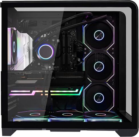 Curved Pannel Gaming PC - AMD Ryzen 7 9800X3D 8-Core 5.2 GHz- RTX 5070 12GB-32GB DDR5 6000MHZ RAM - 1TB PCIe + 2TB SATA SSD - WIFI &Bluetooth - RGB Fans- Windows 11 Pro Desktop Computer - Black in Saudi Arabia