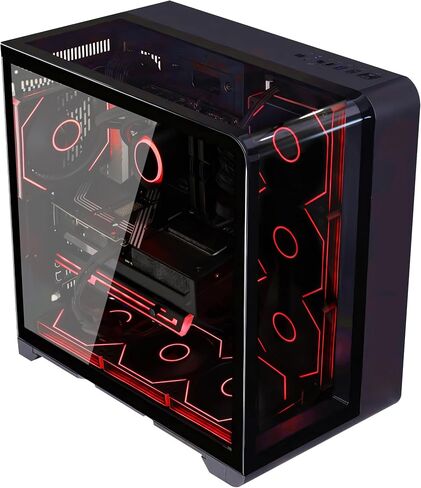 Curved Pannel Gaming PC - AMD Ryzen 7 9800X3D 8-Core 5.2 GHz- RTX 5070 12GB-32GB DDR5 6000MHZ RAM - 1TB PCIe + 2TB SATA SSD - WIFI &Bluetooth - RGB Fans- Windows 11 Pro Desktop Computer - Black in Saudi Arabia