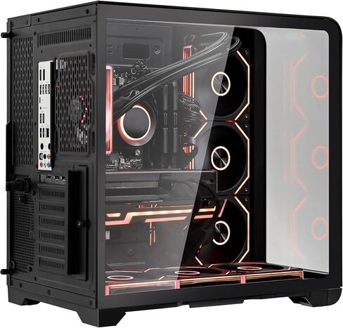 Curved Pannel Gaming PC - AMD Ryzen 7 9800X3D 8-Core 5.2 GHz- RTX 5070 12GB-32GB DDR5 6000MHZ RAM - 1TB PCIe + 2TB SATA SSD - WIFI &Bluetooth - RGB Fans- Windows 11 Pro Desktop Computer - Black in Saudi Arabia