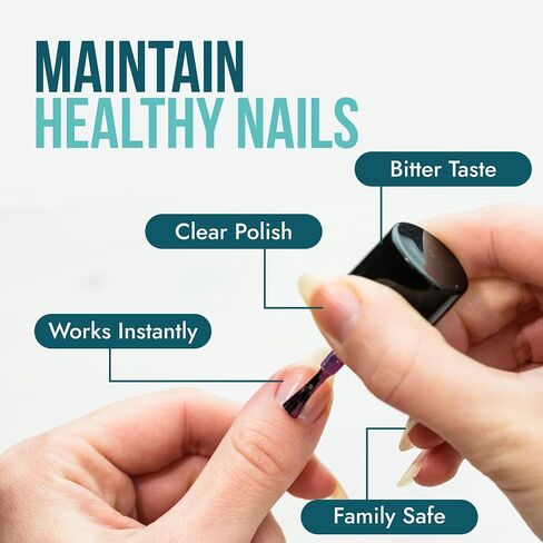 STOP NAIL BITING Treatment - Nail Polish To Help Stop Biting Nails, Bitter Taste, Easy To Apply, Safe For Children (0.5 Fluid Ounces) in Saudi Arabia