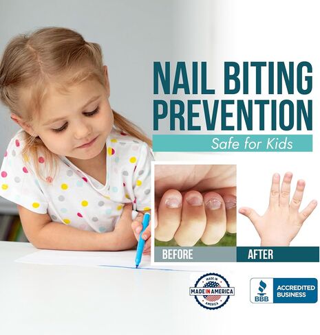 STOP NAIL BITING Treatment - Nail Polish To Help Stop Biting Nails, Bitter Taste, Easy To Apply, Safe For Children (0.5 Fluid Ounces) in Saudi Arabia