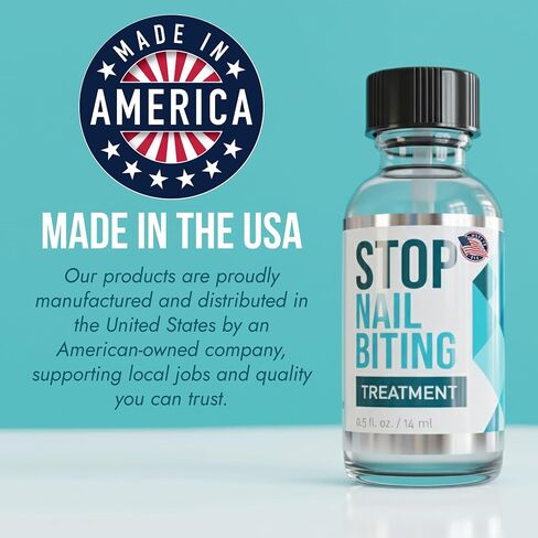 STOP NAIL BITING Treatment - Nail Polish To Help Stop Biting Nails, Bitter Taste, Easy To Apply, Safe For Children (0.5 Fluid Ounces) in Saudi Arabia