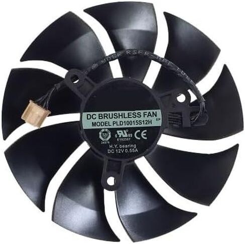 مروحة رسومات 95 مم PLD10015S12H DC12V 0.55A 4Pin لـ RTX 3090 FTW3 Ultra Hybrid Gaming، 24G-P5-3988-KR in Kuwait