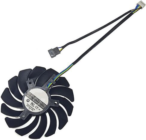 مراوح تبريد بطاقة الرسومات مناسبة لسطح المكتب MSI Radeon RX 5600XT 5700XT 5700 MECH PLD09210S12HH 87 مم 12 فولت 0.40 أمبير 4 سنون مراوح تبريد بطاقة الفيديو GPU Fan (2 قطعة) in Kuwait