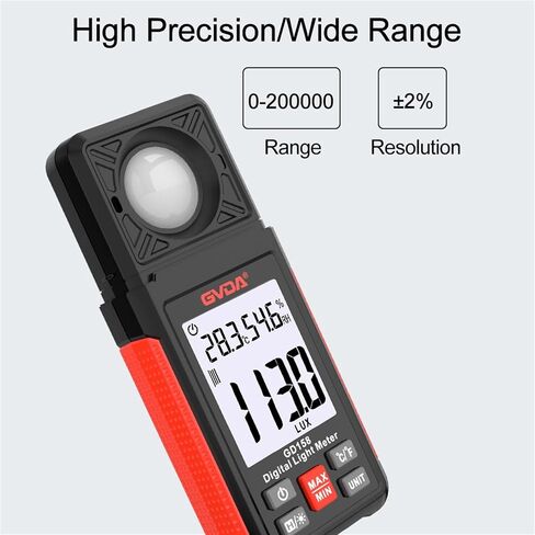 مقياس الضوء الرقمي FC Lightmeter الإضاءة متر فاحص 200000 مقياس الإضاءة in Saudi Arabia
