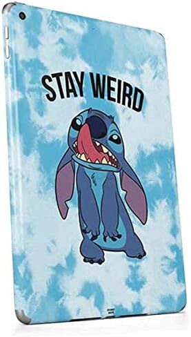 غلاف تابلت Skinit ملصق متوافق مع iPad 9.7in (2018) - تصميم Disney Lilo and Stitch Stay Weird المرخص رسميًا in Saudi Arabia
