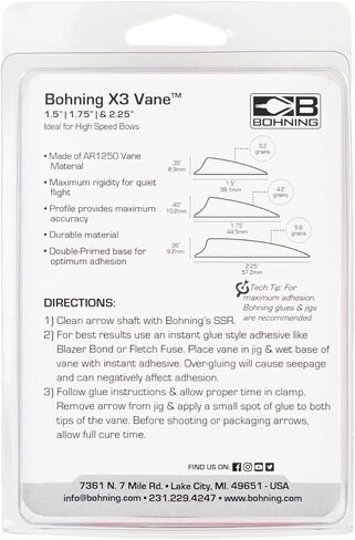 Bohning X3 Vane, 2.25", Hot Pink, 36pk in Saudi Arabia
