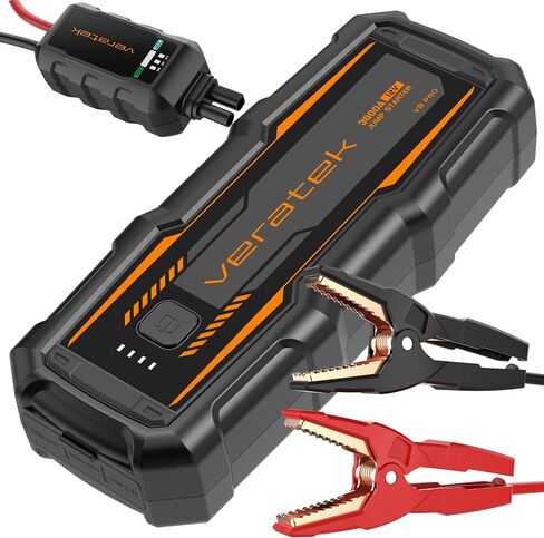 V6 Pro 1000A Car Battery Jump Starter Portable (6.0L Gas & 3.0L Diesel) – 12V Lithium Battery Booster Pack with SmartCharge Safety, Jumper Cables, 10000mAh Power Bank, Jump Box, LED Light in Saudi Arabia