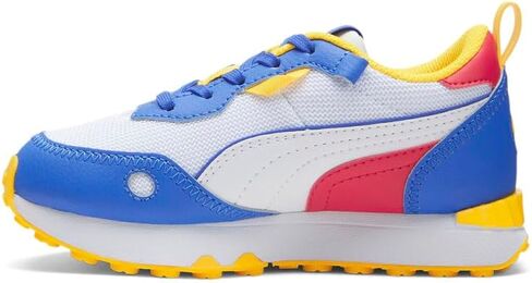 حذاء رياضي PUMA Kids Boys Rider Fv Future Vintage برباط كاجوال - أزرق، أخضر، برتقالي - مقاس 5 M in Kuwait