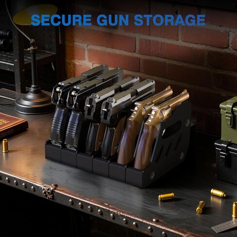 MoKo Pistol Rack for Gun Safe, Gun Rack Fits Most Handguns, Scratch Resistance Pistol Stand and Holder for Gun Safe, Gun Cabinet Accessories with Cleaning Tools in Saudi Arabia