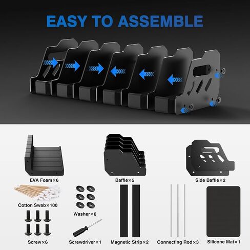 MoKo Pistol Rack for Gun Safe, Gun Rack Fits Most Handguns, Scratch Resistance Pistol Stand and Holder for Gun Safe, Gun Cabinet Accessories with Cleaning Tools in Saudi Arabia