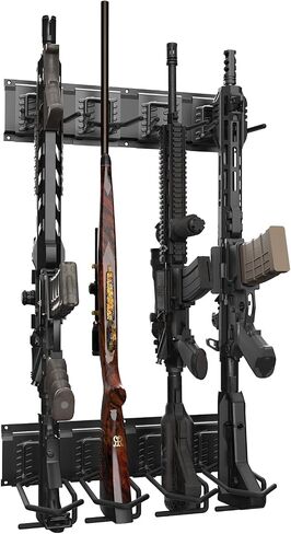 Gun Rack for Wall – Wall Mount Gun Rack & Gun Wall Mount, Heavy-Duty Gun Racks,1/4/8 Slot Storage Options for Rifles & Shotguns in Kuwait