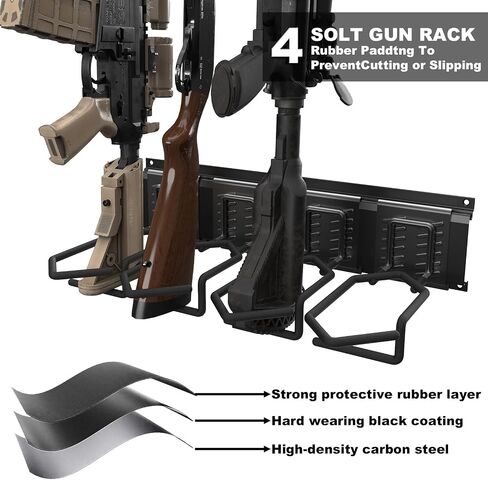 Gun Rack for Wall – Wall Mount Gun Rack & Gun Wall Mount, Heavy-Duty Gun Racks,1/4/8 Slot Storage Options for Rifles & Shotguns in Kuwait