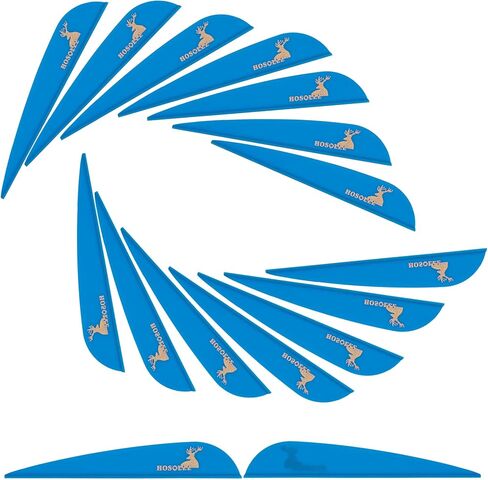 60 حزمة 3 بوصة دوارات الرماية على شكل قطرة ريشة بلاستيكية ريشة للسهام DIY مسامير القوس والنشاب in Kuwait