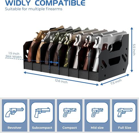 Gun Rack for Pistol, Soft Foam Pistol Rack for Gun Safe, Cabinet, Storage, Durable Handgun Stand Organizer Accessories with Moisture&Scratch Resistance&Anti-Slip in Saudi Arabia