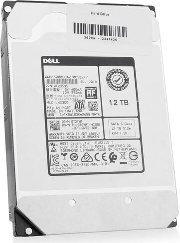 Western Digital Dell Ultrastar DC HC520 HUH721212ALE600 0F29595 12TB 7.2K RPM SATA CMR 6Gb/s 512e 256 MB Cache 3.5in Enterprise HDD (Renewed) in Saudi Arabia
