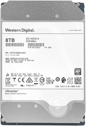 HGST WD Ultrastar DC HC510 8TB 7200 RPM 512e SATA 6Gb, s 3.5inch SE Helium Hard Drive (HUH721008ALE604) (Renewed) in Saudi Arabia