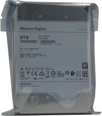 HGST WD Ultrastar DC HC510 8TB 7200 RPM 512e SATA 6Gb, s 3.5inch SE Helium Hard Drive (HUH721008ALE604) (Renewed) in Saudi Arabia
