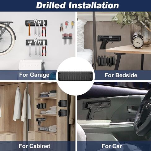 Magnetic Magazine Holder for Gun Safe & Wall, Double-Sided Gun Magnet, Magnetic Tool Holder with Scratch-Resistant Rubber Coating, Mag Storage Gun Safe Accessories Hold up to 45LBS in Saudi Arabia