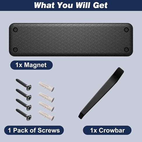Magnetic Magazine Holder for Gun Safe & Wall, Double-Sided Gun Magnet, Magnetic Tool Holder with Scratch-Resistant Rubber Coating, Mag Storage Gun Safe Accessories Hold up to 45LBS in Saudi Arabia