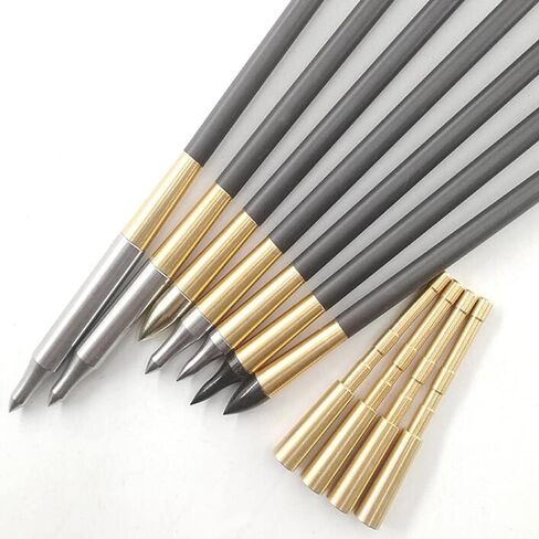 ZSHJGJR Archery Arrow Insert 4.2mm Arrow Connect Arrowhead Points Pipe for DIY Hunting Arrow Accessory 12 Pieces in Saudi Arabia
