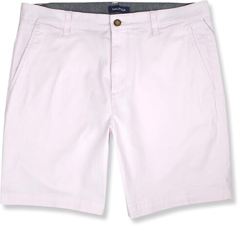 Nautica Men's Classic Fit Flat Front Stretch Chino 8.5 "سطح السفينة ، (الولايات المتحدة ، الخصر ، 34 ، عادية ، رمادية محجر) in Saudi Arabia