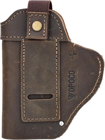 حافظة جلدية IWB/OWB لـ Glock 19/23/26/42/43X، Taurus G2/G2C/G3C، حافظة مسدس مخفية تناسب Sig P365 P320 Springfield M&P 9mm Shield حافظة جلدية عالمية لمعظم المسدسات in Kuwait