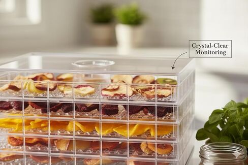 Food Dehydrator Machine with 5 Adjustable Trays, Rapid 4 Hour Drying, BPA Free Fruit Dryer for Jerky, Herbs, Mushrooms, Freeze Dryer Alternative for Healthy Snack Preparation in Kuwait