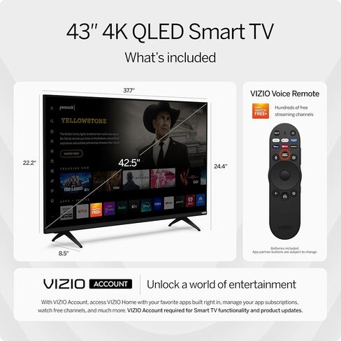 تلفزيون VIZIO VQD43M الذكي مقاس 43 بوصة فئة Quantum 4K DLED UHD HDR in Kuwait