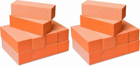 Maccibelle Durable Nail Buffer Sanding Block 60/100 Grit Orange Buffer for Buffing File Acrylic Polygel Artificial Dip System Fingernails, Pedicure Tool 10 Pieces in Saudi Arabia