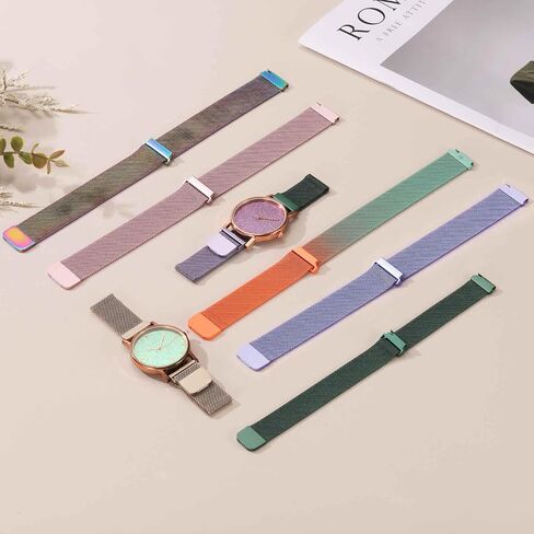 HARFINGTON Stainless Steel Mesh Watch Band Quick Release Metal Replacement Watch Strap with Magnetic Buckle for Men Women in Saudi Arabia