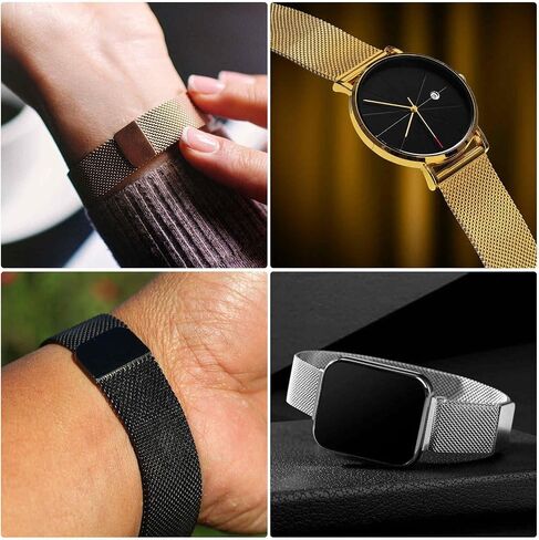 HARFINGTON Stainless Steel Mesh Watch Band Quick Release Metal Replacement Watch Strap with Magnetic Buckle for Men Women in Saudi Arabia