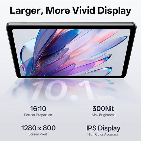 Tablet 10.1 inch, Android 15 Tablet with Octa-Core Processor, 24GB RAM 128GB ROM 1 TB Expandable, 1280x800 IPS Touch Screen, GPS, 8H Battery, WiFi 6, BT 5.0, 2MP+8MP Dual Camera (Blue) in Saudi Arabia