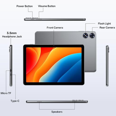 Tablet 10.1 inch, Android 15 Tablet with Octa-Core Processor, 24GB RAM 128GB ROM 1 TB Expandable, 1280x800 IPS Touch Screen, GPS, 8H Battery, WiFi 6, BT 5.0, 2MP+8MP Dual Camera (Blue) in Saudi Arabia