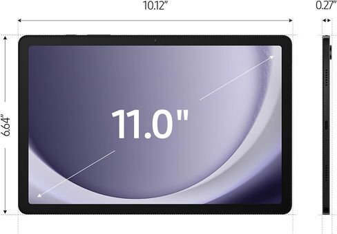 Samsung Galaxy Tab A9+ 11" 64GB Wi-Fi Android Tablet, Big Screen, Quad Speakers, Upgraded Chipset, Multi Window Display, Slim, Light, Durable Design, US Version, 2023, Graphite (Renewed) in Saudi Arabia