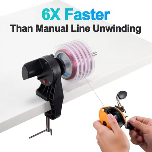 Motorized Fishing Line Winder with Adjustable Tension Brake - Muti-Speed Electric Line Spooler for Fishing Reels, Fishing Gifts Designed Specifically for Fish Enthusiasts in Saudi Arabia