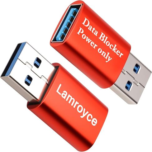 محول مانع البيانات USB C، 2 حزمة، USB من النوع C ذكر إلى أنثى فقط لموصل موسع الشحن السريع، حماية ضد مقبس العصير، رفض القرصنة يوفر توفير شحن آمن لجهاز USB-C in Kuwait